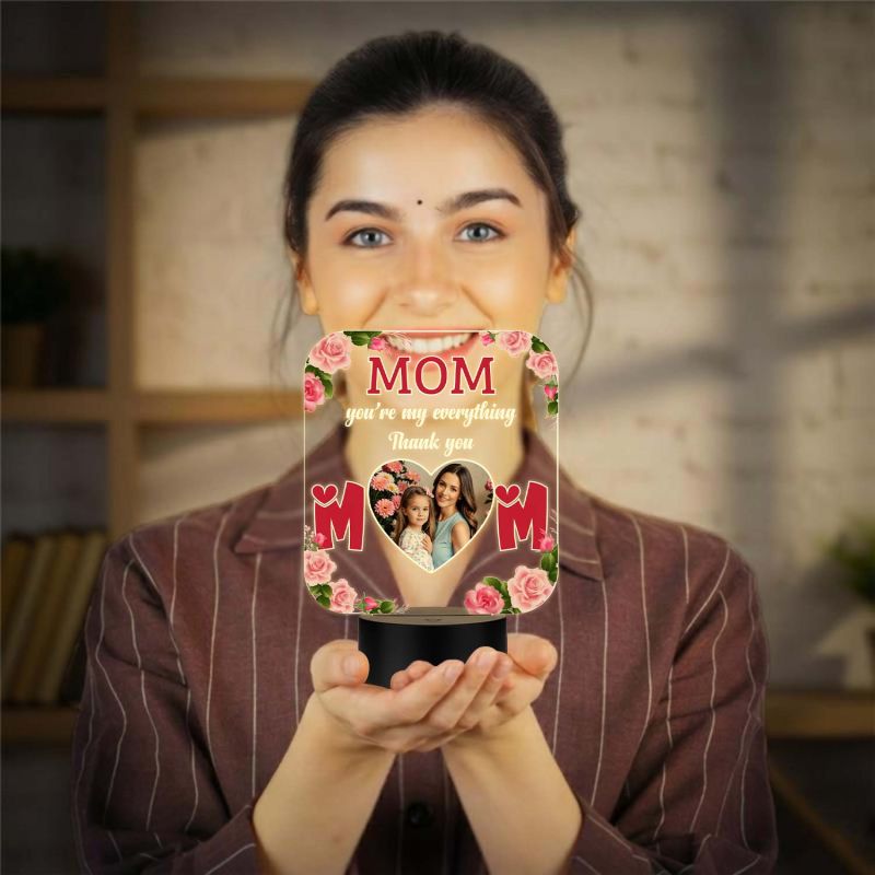 Mom “You Are My Everything” Personalized LED Lamp with Warm White Light & USB Powered